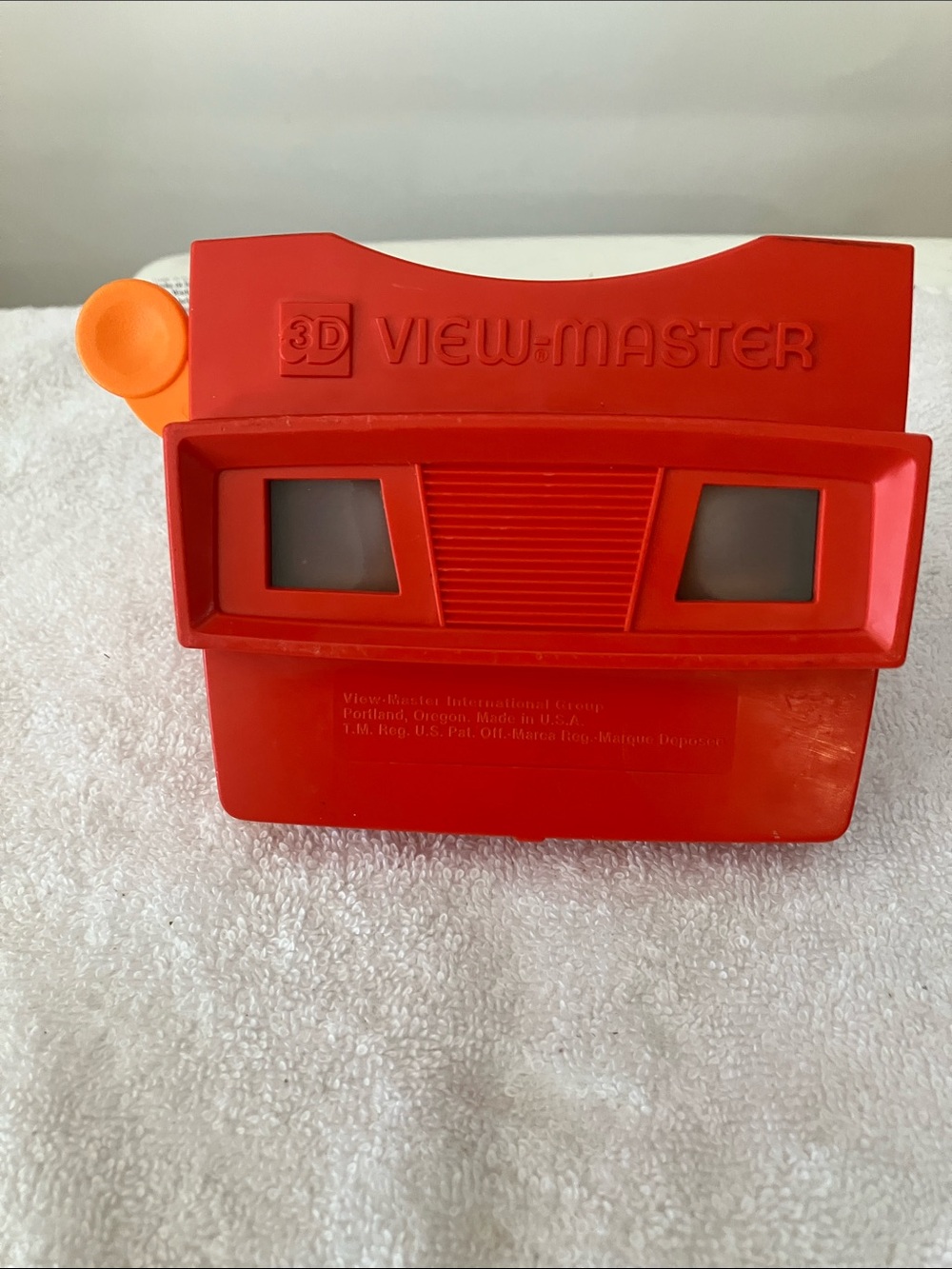 GAF View-Master Model G 3D Viewer-Red Plastic Orange Manual Advance Lever